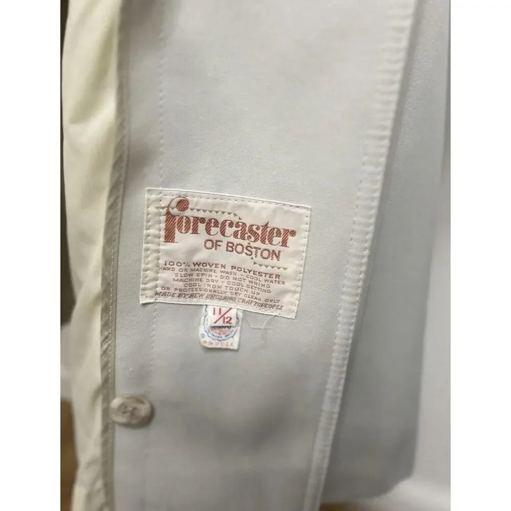 Vintage Forecaster of Boston Beige Rain Coat Parisian NYC Coastal Chic Sz 11/12 - Picture 4 of 9